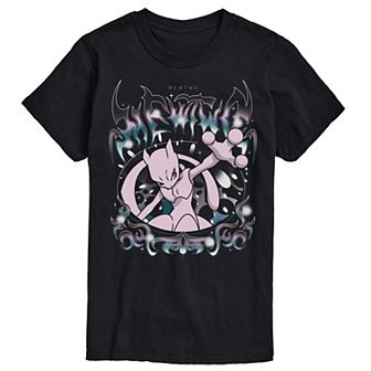 Big & Tall Pokémon Mewtwo Grunge Graphic Tee