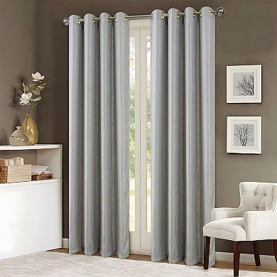 Soho Foil Jacquard Polyester Window Curtain Grommet Panel