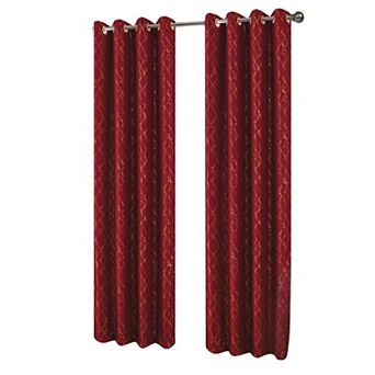 Soho Foil Jacquard Polyester Window Curtain Grommet Panel