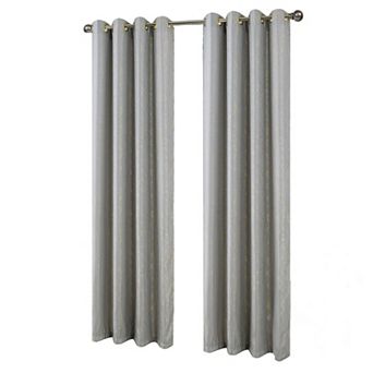 Soho Foil Jacquard Polyester Window Curtain Grommet Panel