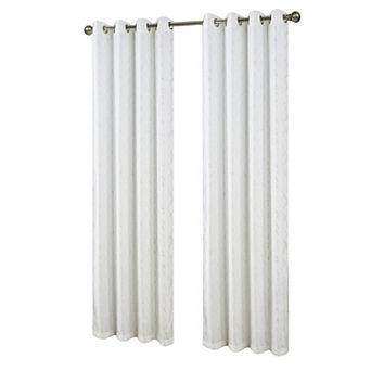 Soho Foil Jacquard Polyester Window Curtain Grommet Panel