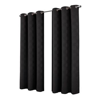 Celeste Shimmer Jacquard Polyester Grommet 2 Pack Window Curtain Panel Set