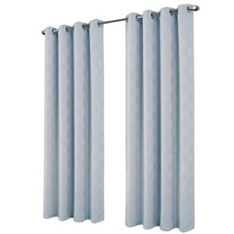Celeste Shimmer Jacquard Polyester Grommet 2 Pack Window Curtain Panel Set
