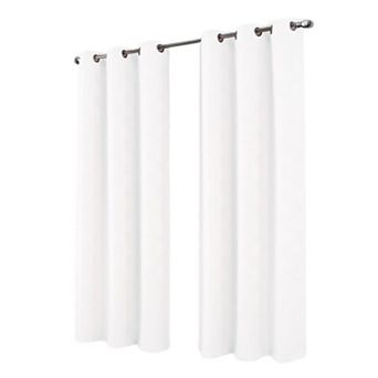 Celeste Shimmer Jacquard Polyester Grommet 2 Pack Window Curtain Panel Set