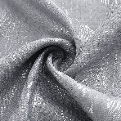 Bexley Foil Jacquard Polyester Grommet 2 Pack Window Curtain Panel Set