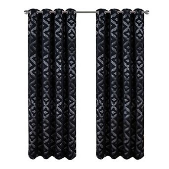 Heathrow Halo Foil Blackout Polyester Window Curtain Grommet Panel