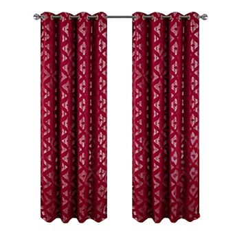 Heathrow Halo Foil Blackout Polyester Window Curtain Grommet Panel