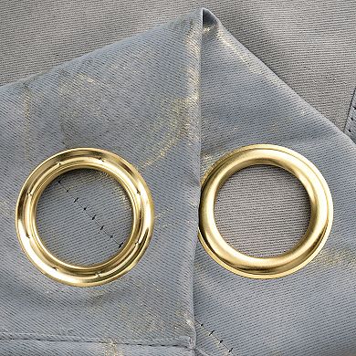 Heidi Halo Foil Blackout Polyester Window Curtain Grommet Panel