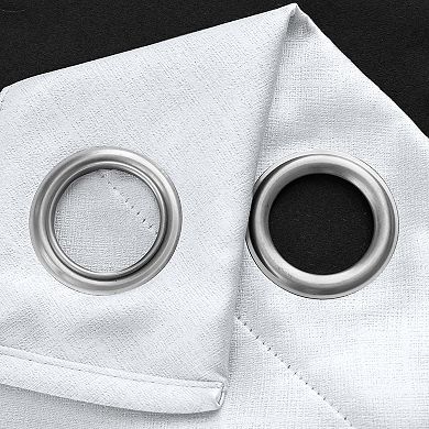 Oakley Embossed Blackout Polyester Window Curtain Grommet Panel