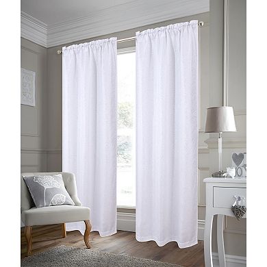 Crystal Jacquard Rod Pocket Foam Back Luxurious Modern Design Curtain Panel