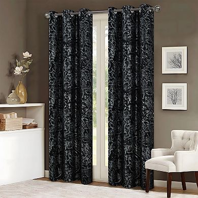 Brighton Foil Jacquard Polyester Grommet 2 Pack Window Curtain Panel Set