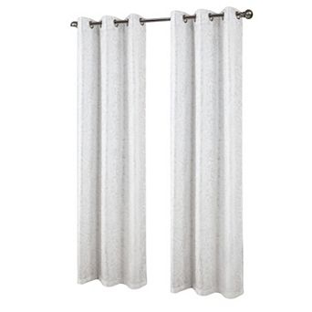 Brighton Foil Jacquard Polyester Grommet 2 Pack Window Curtain Panel Set
