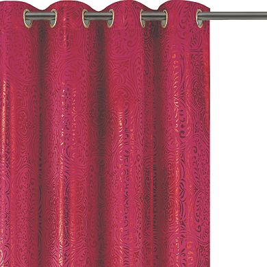 Helena Halo Foil Blackout Polyester Window Curtain Grommet Panel