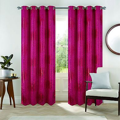 Helena Halo Foil Blackout Polyester Window Curtain Grommet Panel