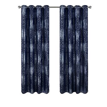 Helena Halo Foil Blackout Polyester Window Curtain Grommet Panel