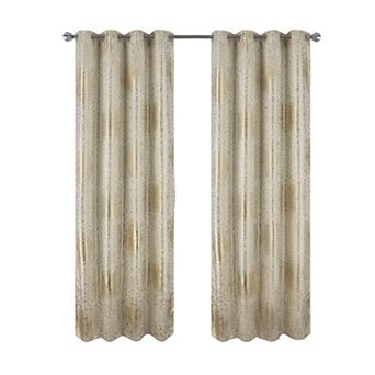 Helena Halo Foil Blackout Polyester Window Curtain Grommet Panel