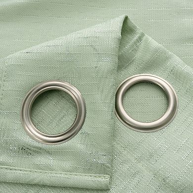 Bexley Foil Jacquard Polyester Window Curtain Grommet Panel