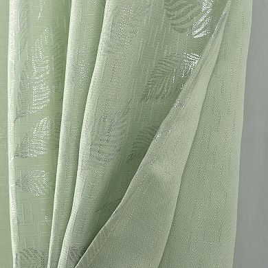 Bexley Foil Jacquard Polyester Window Curtain Grommet Panel