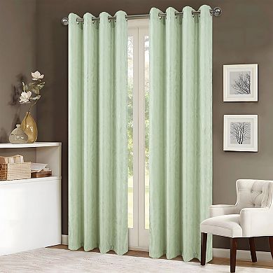 Bexley Foil Jacquard Polyester Window Curtain Grommet Panel