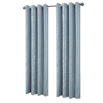 Bexley Foil Jacquard Polyester Window Curtain Grommet Panel