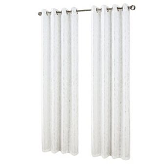 Bexley Foil Jacquard Polyester Window Curtain Grommet Panel