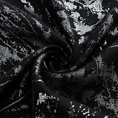 Brighton Foil Jacquard Polyester Window Curtain Grommet Panel