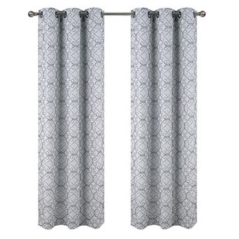 Woodbridge Jacquard Grommet Luxurious Modern Design Curtain Panel