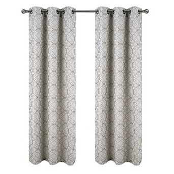 Woodbridge Jacquard Grommet Luxurious Modern Design Curtain Panel