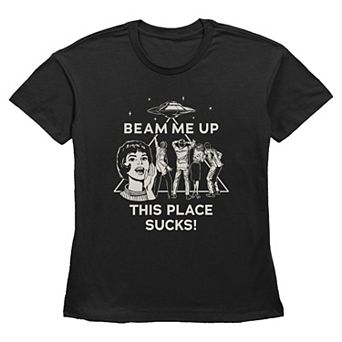 Women's Stranger Things Beam Me Up Graphic Tee