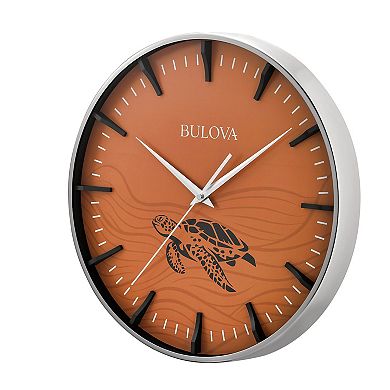 Bulova Loggerhead Metal 16-Inch Wall Clock