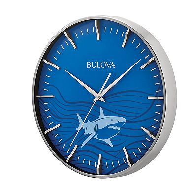 Bulova Mako Great White 16-Inch Wall Clock
