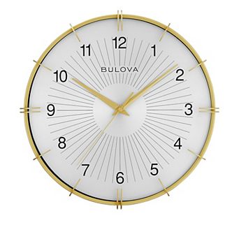 Bulova Citation Retro Metal 14-Inch Wall Clock