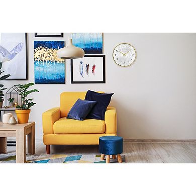 Bulova Citation Retro Metal 14-Inch Wall Clock