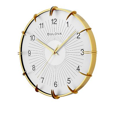 Bulova Citation Retro Metal 14-Inch Wall Clock
