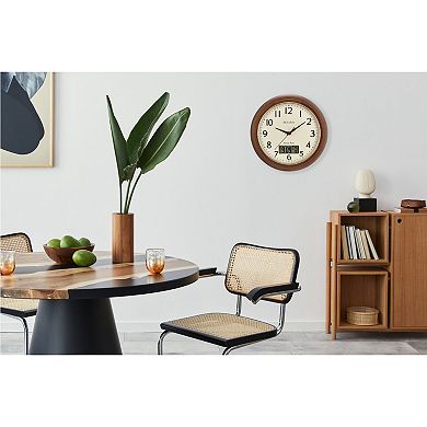 Bulova Dual Time Wall Clock