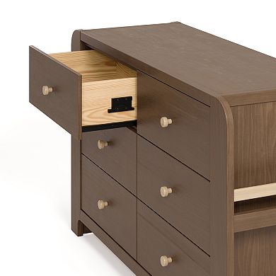 Graco® Read-with-Me 6-Drawer Chest Dresser with Bookshelves & Removable Changing Topper