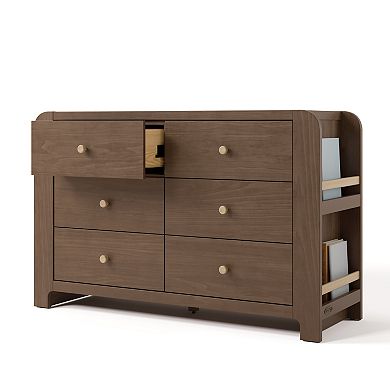 Graco® Read-with-Me 6-Drawer Chest Dresser with Bookshelves & Removable Changing Topper