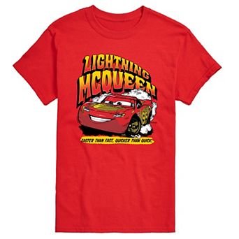 Men's Disney / Pixar's Cars Lightning McQueen Retro Graphic Tee