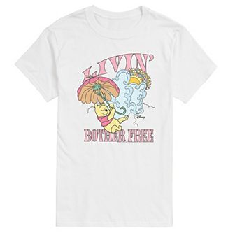 Men's Disney's Winnie The Pooh Livin' Bother Free Graphic Tee