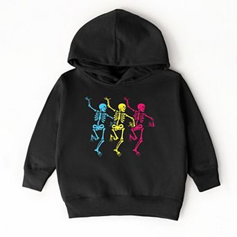 Three Skeletons Dancing Neon - Toddler Hoodie