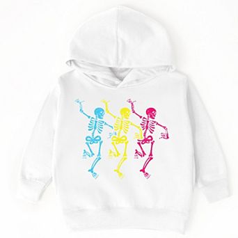 Three Skeletons Dancing Neon - Toddler Hoodie
