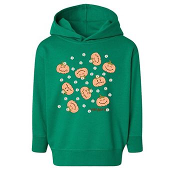 SmileyWorld Pumpkin Collage Daisies - Toddler Hoodie