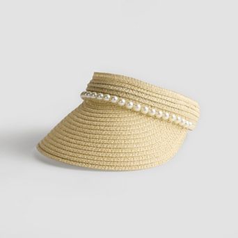 Women's LC Lauren Conrad Pearl Trim Visor