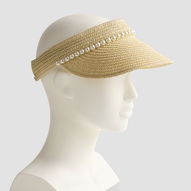 Women's LC Lauren Conrad Pearl Trim Visor