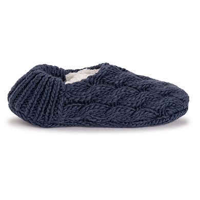 Women's MUK LUKS Chunky Ribbed Heel Ballerina Slippers