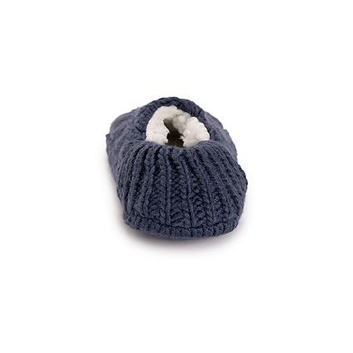 Women's MUK LUKS Chunky Ribbed Heel Ballerina Slippers