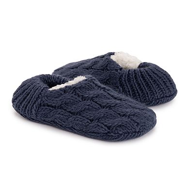 Women's MUK LUKS Chunky Ribbed Heel Ballerina Slippers