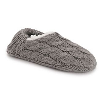 Women's MUK LUKS Chunky Ribbed Heel Ballerina Slippers