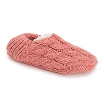 Women's MUK LUKS Chunky Ribbed Heel Ballerina Slippers