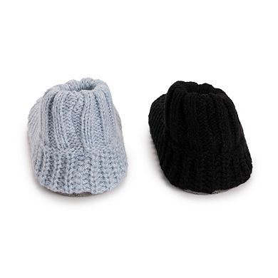 Women's MUK LUKS 2-Pack Cuffed Sweater Knit Ballerina Slippers